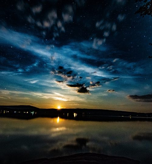 Moonrise over Echo Lake