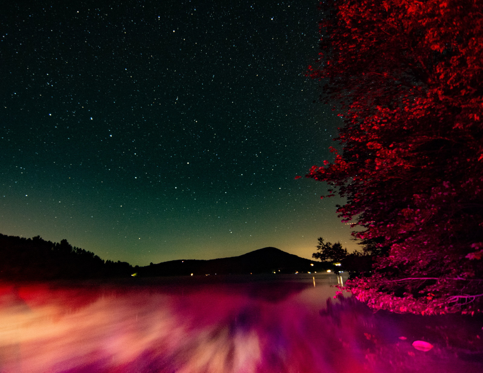 Colored fog at Echo Lake