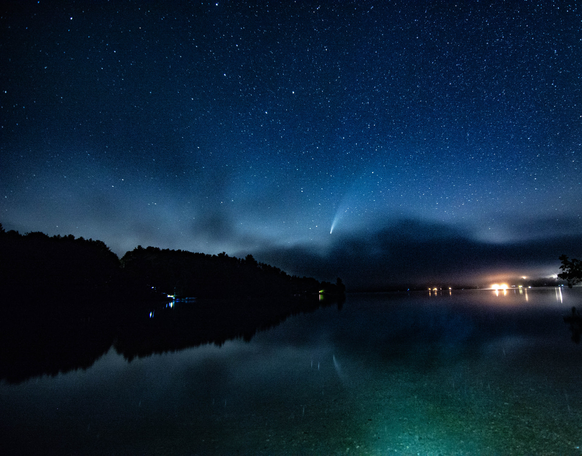 Comet over Echo Lake