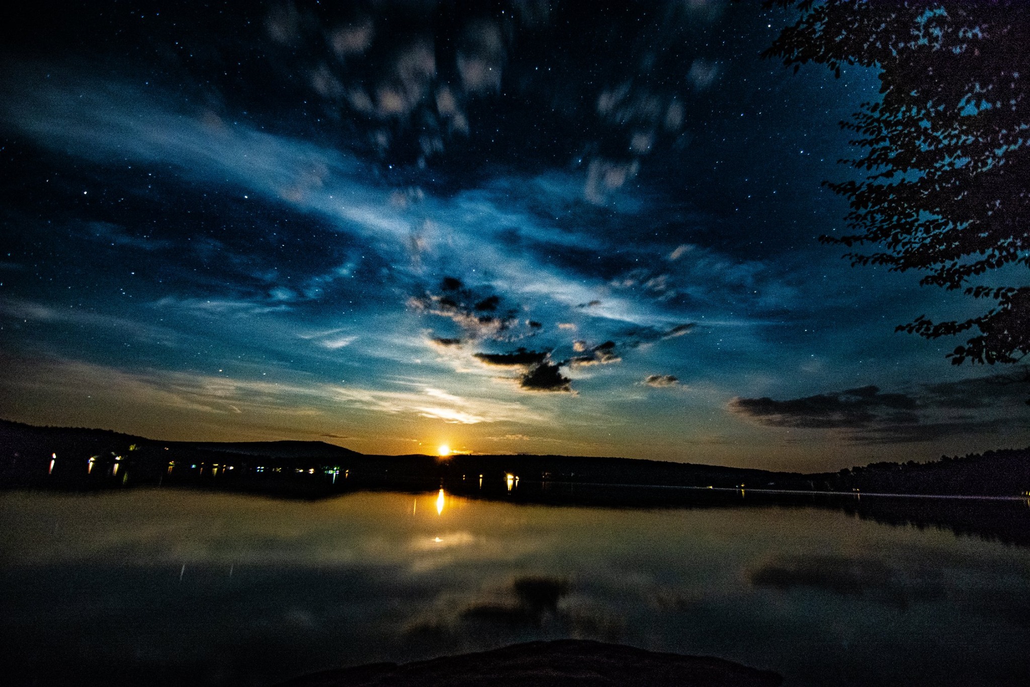 Moonrise over Echo Lake