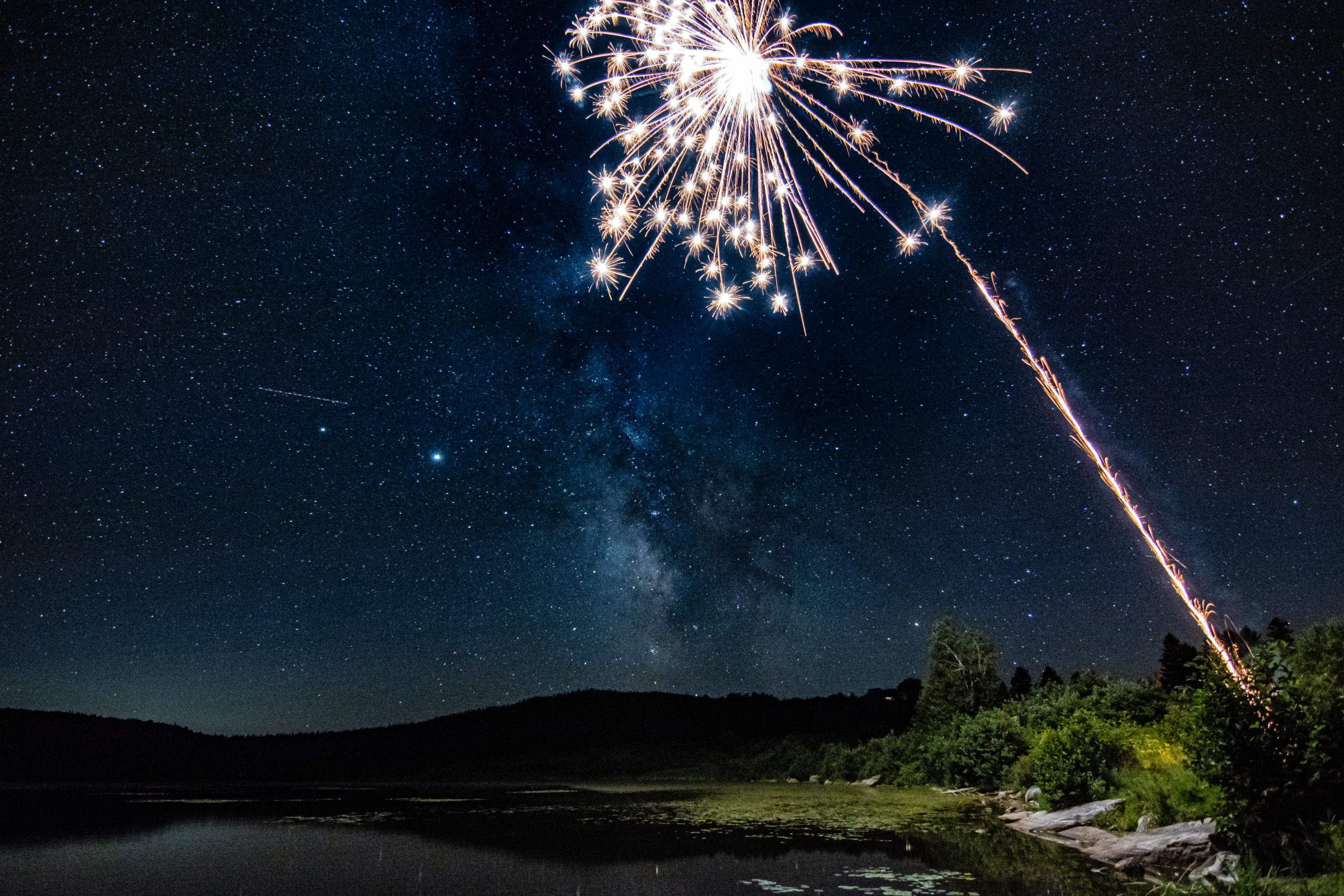 Fireworks over May Pond